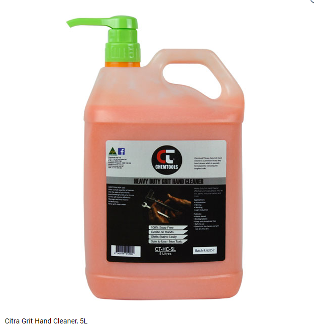 CHEMTOOLS CITRAGRIT HAND CLEANER 5L INCLUDES PUMP